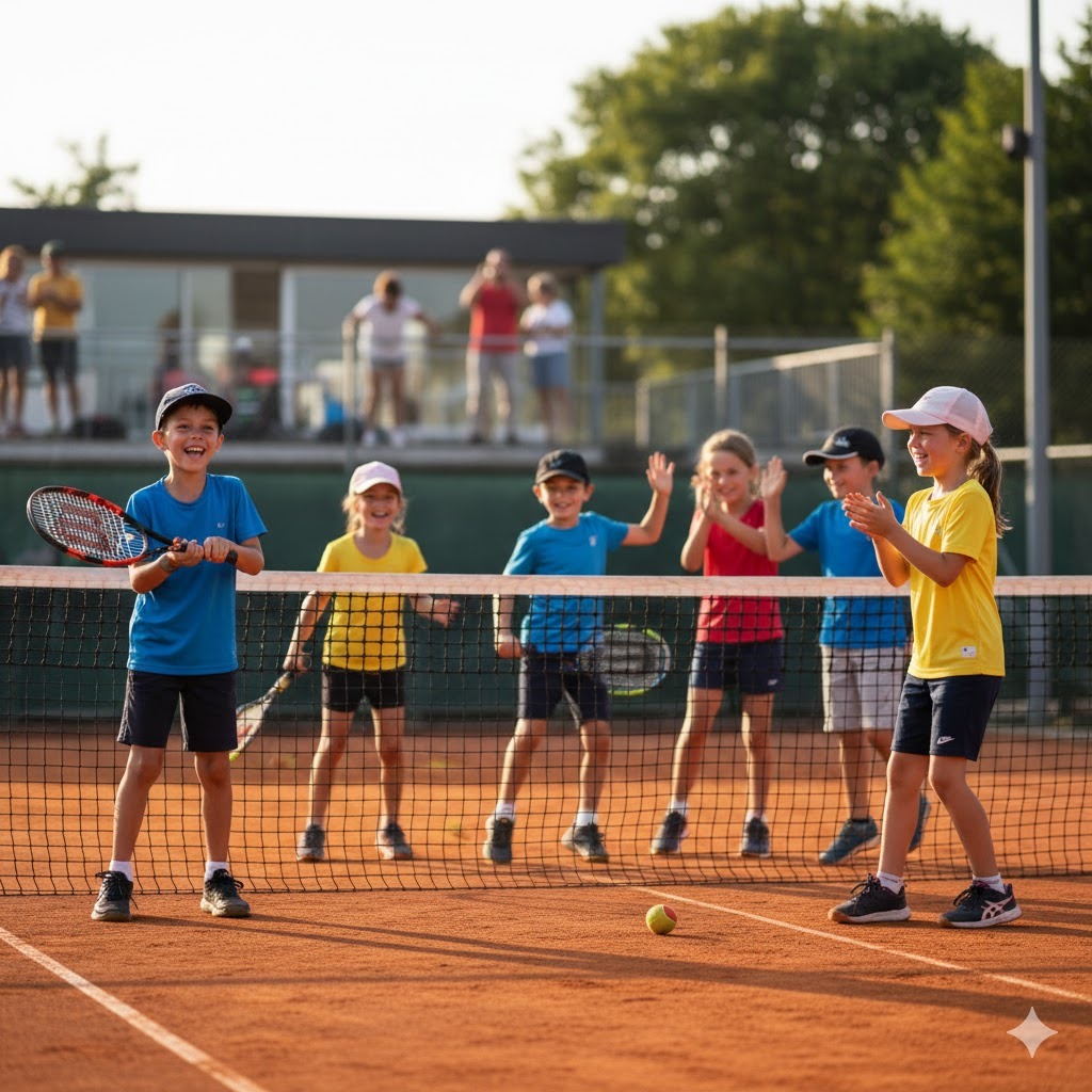 Children playing tennis at Mars Rackets Academy